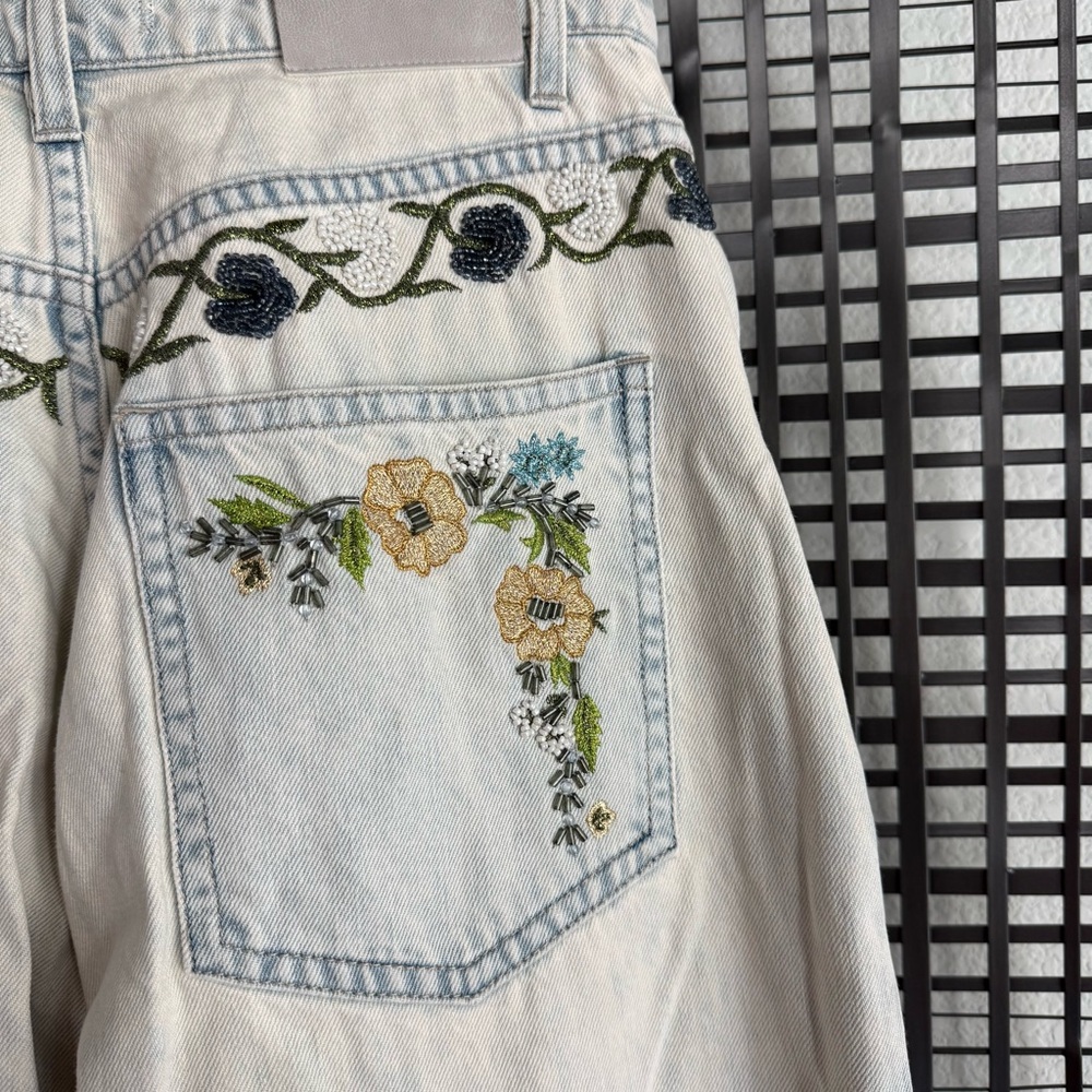 Free people We The Free Mi Amore Wide-Leg Jeans vintage floral tapestry - Picture 9 of 12